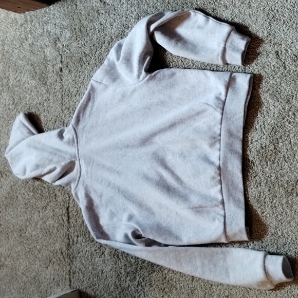 XL Divided H&M Cropped Grey Zip Up Hoodie - Picture 2 of 3